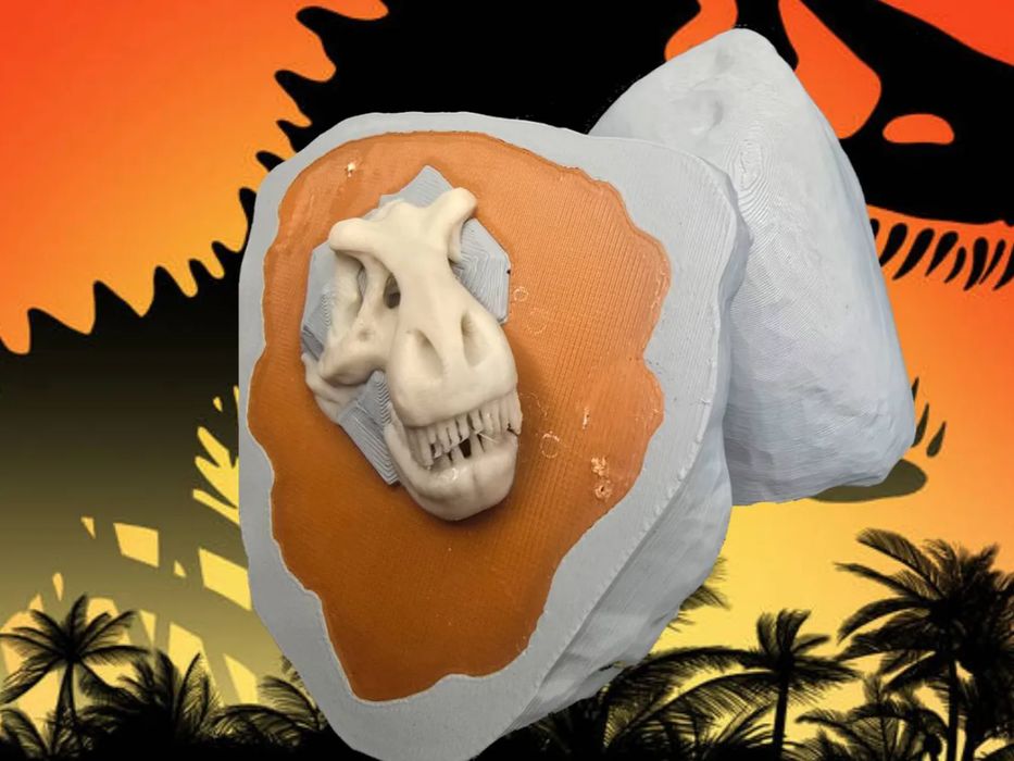 Fóssil T-Rex Magnético - Decoração Prehistórica