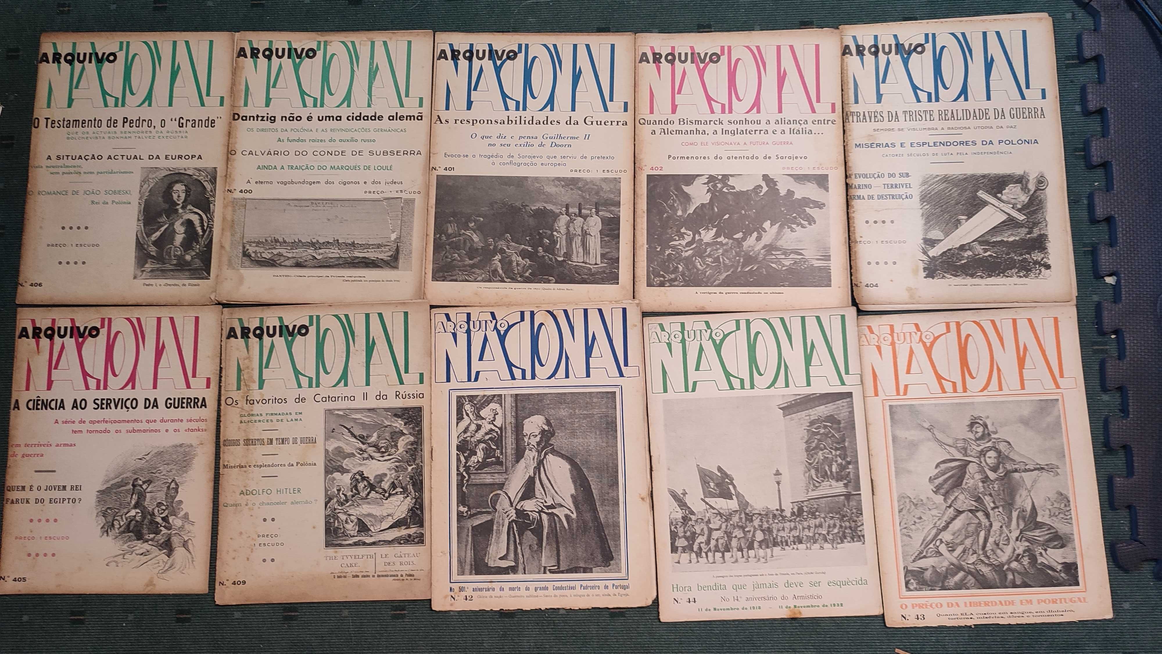 Lote 30 revistas de História antigas - Arquivo Nacional