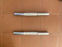 Barras halteres musculação 35 cm 28 mm + bloqueios