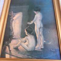 Reprodukcja obrazu dzieci po kąpieli