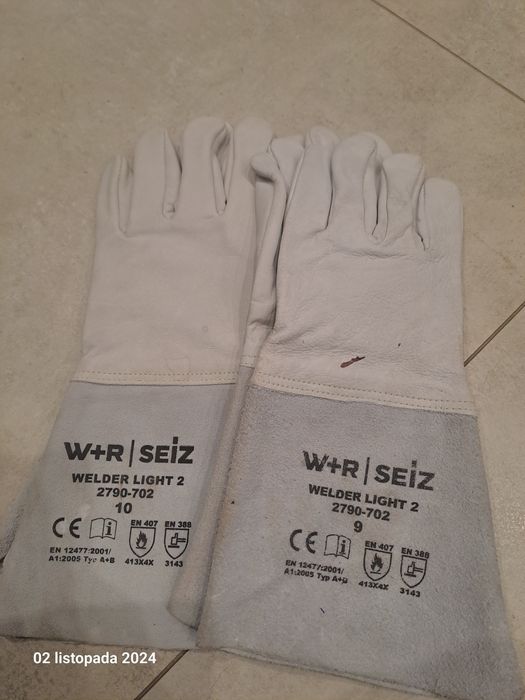 Rękawice spawalnicze.