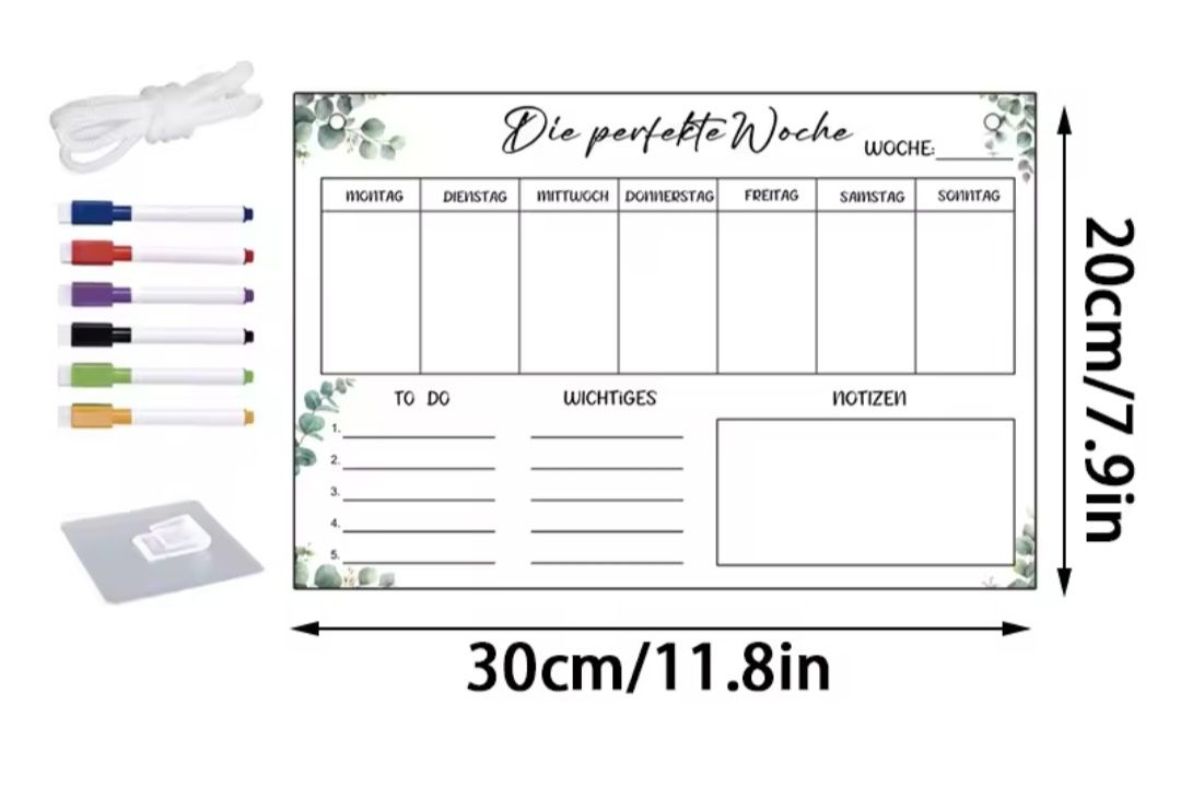 Nowy! Planner na scisne wiszący przezroczysty kalendarz