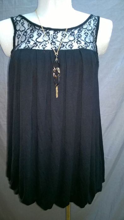 Tuniczka bąbeczka z koronką z H&M, 40-42
