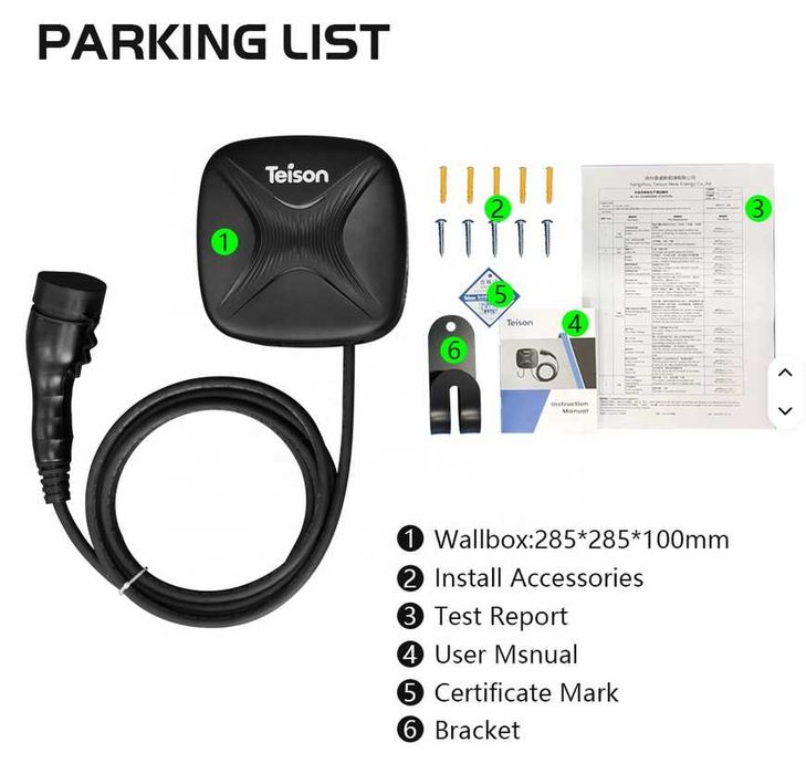 Teison Smart Charger DLB, Wifi e Bluetougth - 6KW-1Ph