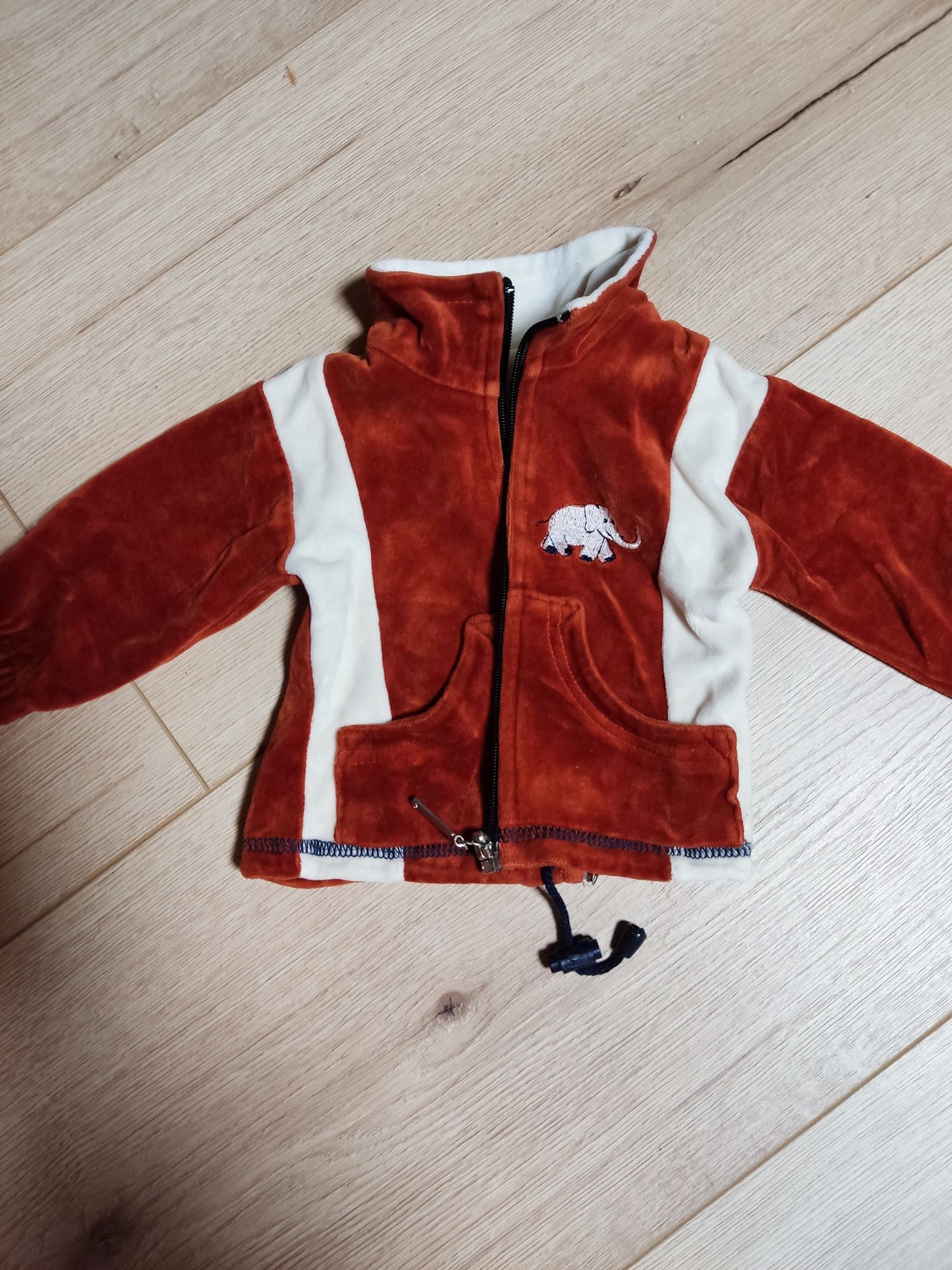 Bluza polarowa 68, brąz, beż,rudy