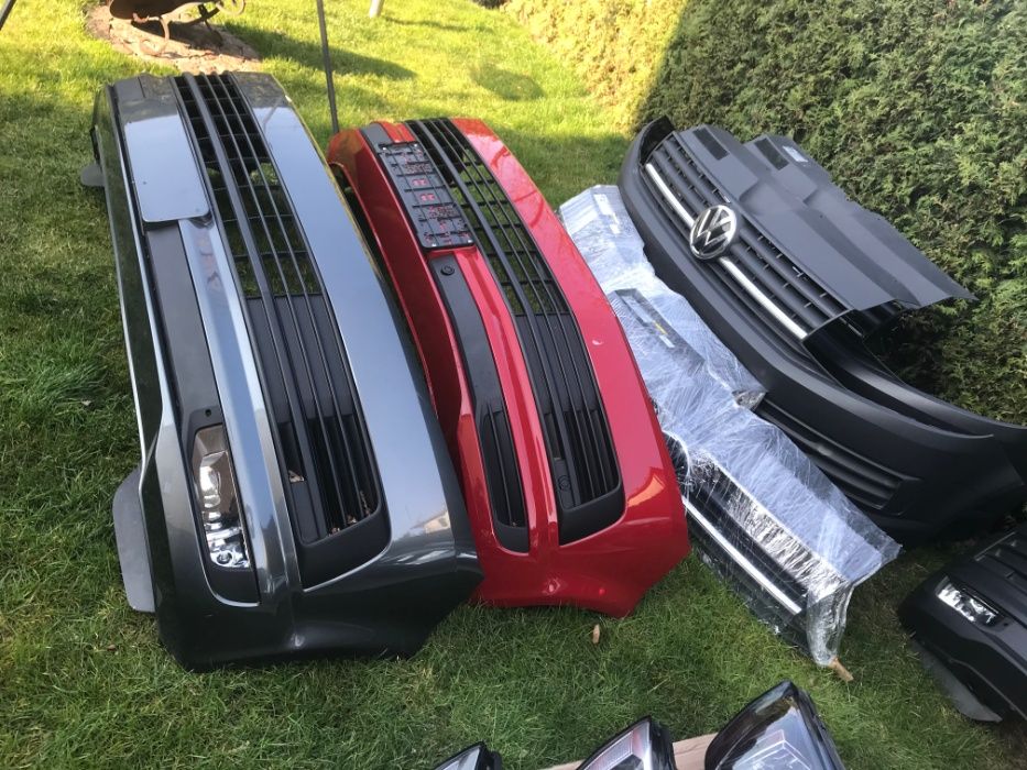 VW T6 zderzak. maski blotniki pasy lampy