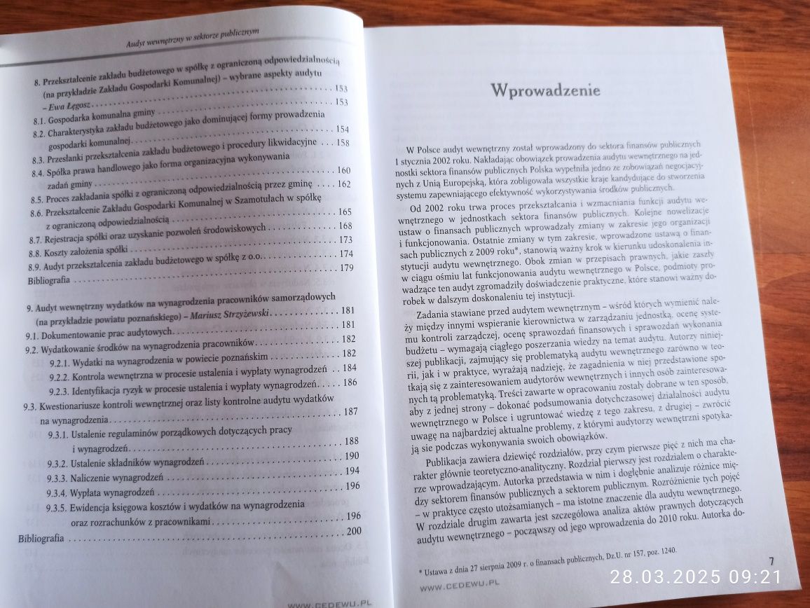 Sprzedam dobrą książkę Audyt wewnętrzny w sektorze publicznym