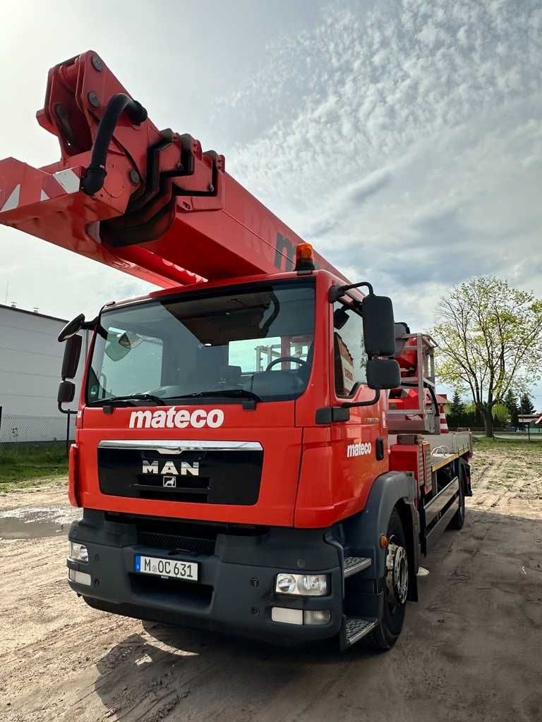 Podnośnik koszowy na wynajem, 45M, Palfinger, Warszawa i Łódź, okolice