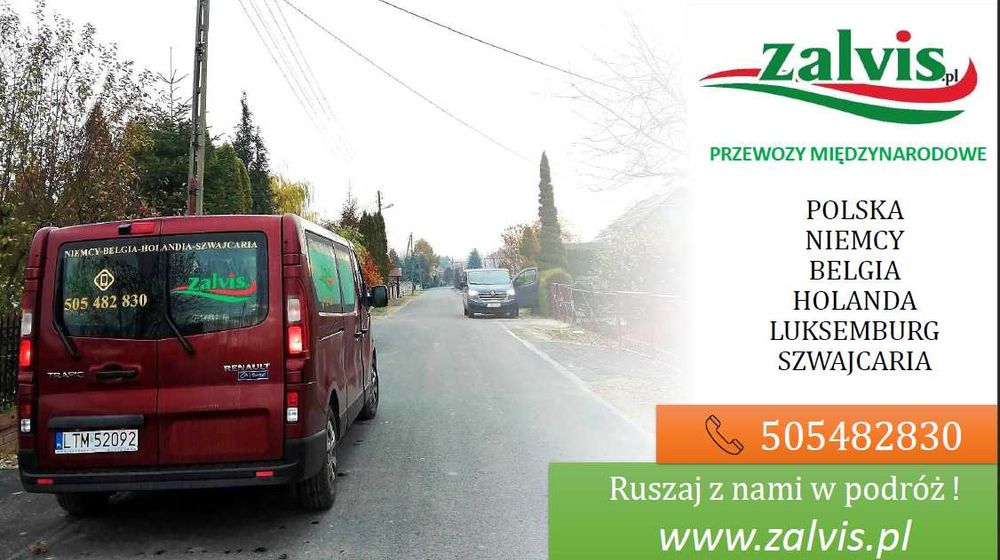 Bus do Niemiec Przewóz osób za granicę POLSKA NIEMCY Holandia Belgia