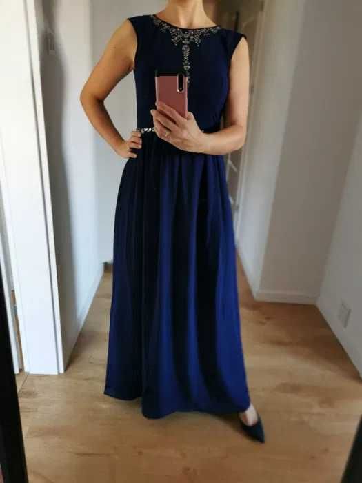 Little Mistress 38 koktajlowa elegancka maxi balowa wesele zalando