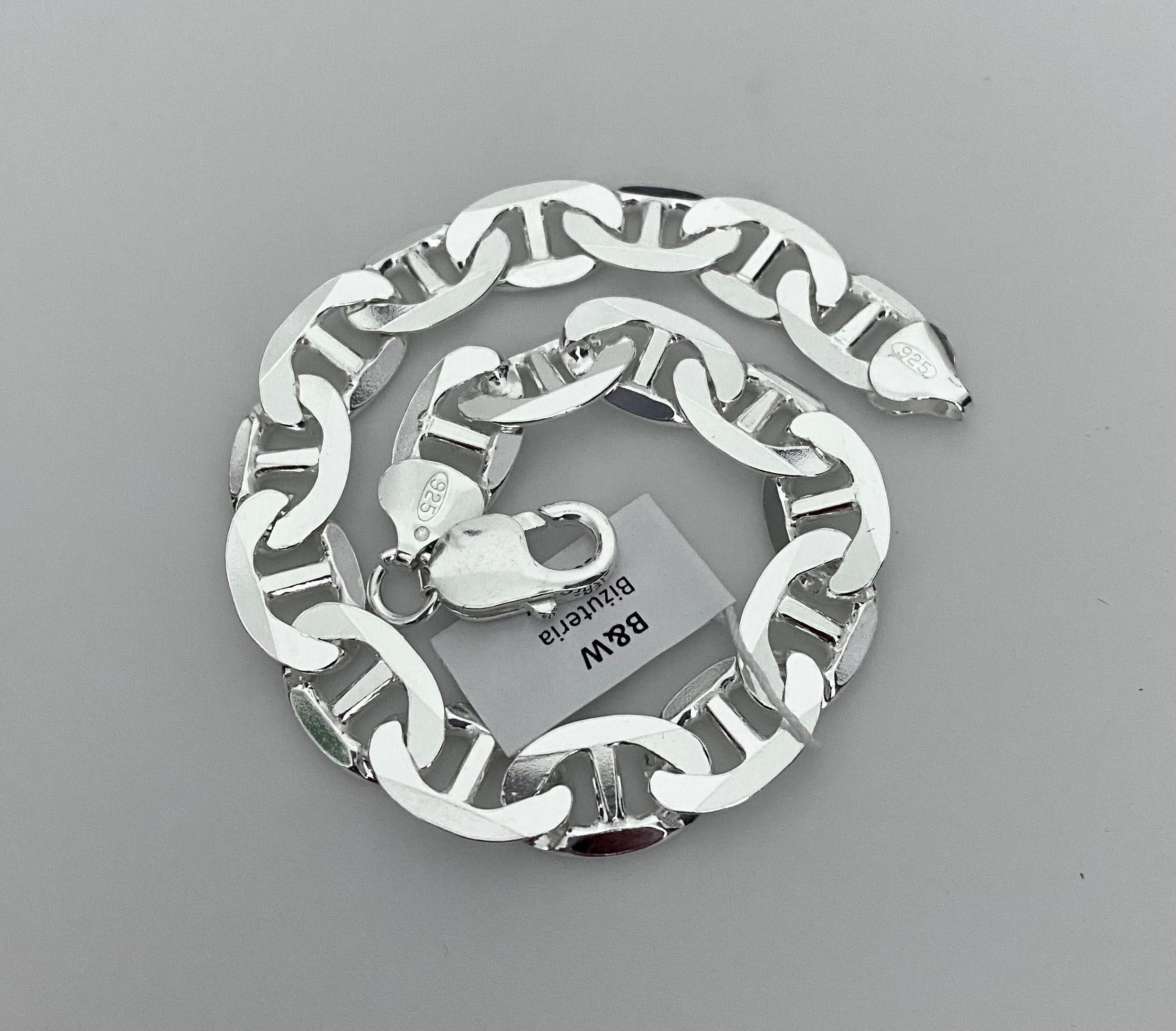 Nowa Srebrna bransoleta GUCCI szerokość 10.3mm pr.925. Sklep