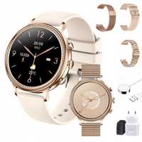 ELEGANCKI Smartwatch Calvarywatch Zegarek ROZMOWY MENU PL ZŁOTY