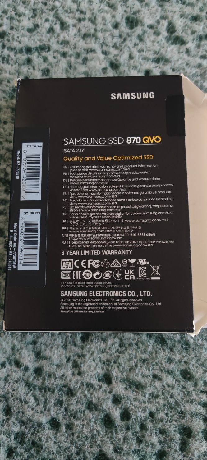 Dysk SSD Samsung 870 QVO 8TB 2.5" 

Informacje p