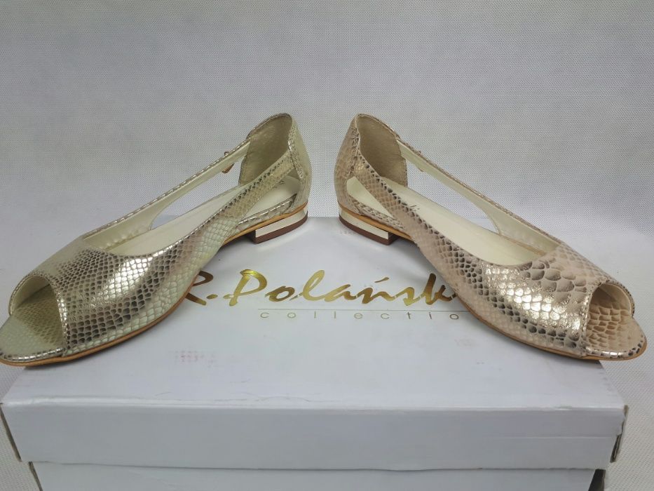 Czółenka balerinki R. Polański 0778 złoty eu35 polbuty obuwie buty