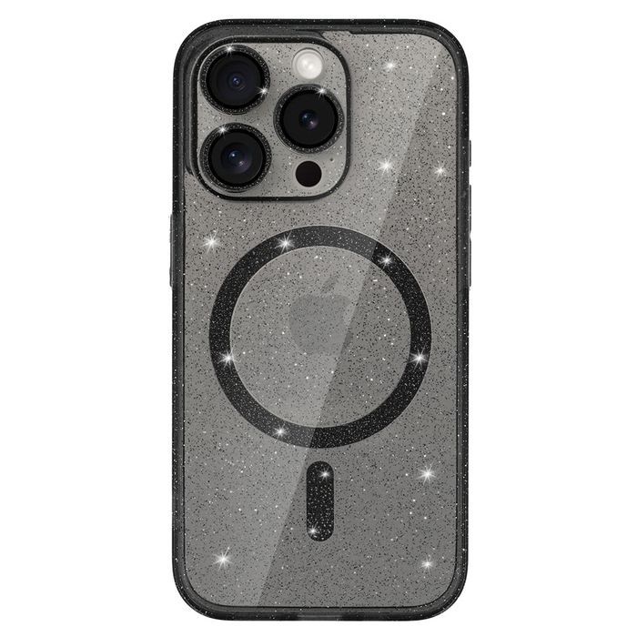 Glitter Magsafe Case Do Iphone 13 Pro Czarny Clear