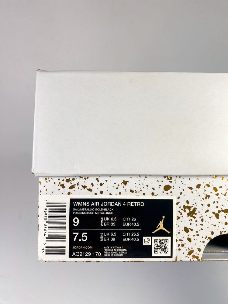 Air Jordan 4 Retro Metallic Gold (W) - 39 / 40 /40.5 / 41 EU