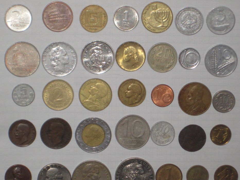 Монета набор 49шт Коллекция страны мира разных годов Экзотика