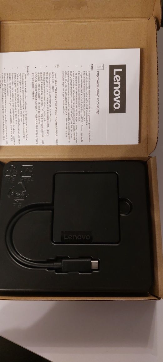 Lenovo Travel Hub USB-C przejsciowka wtyczka stacja
