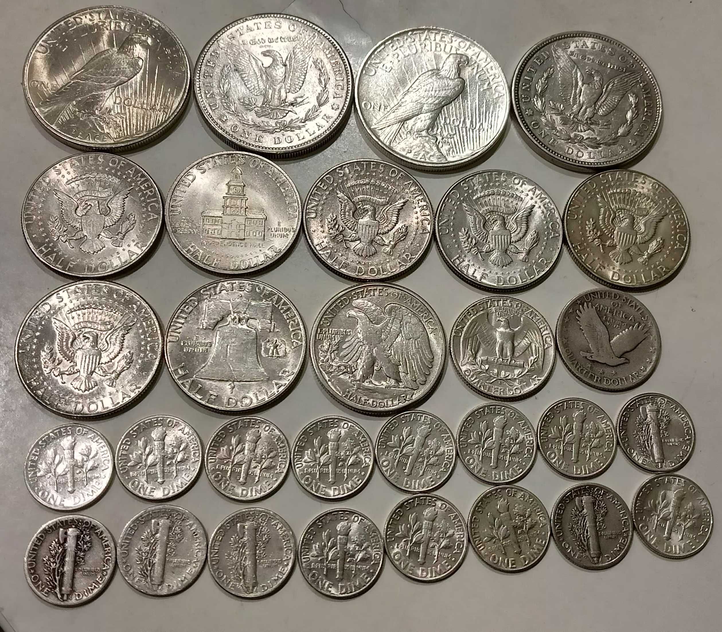 Продам серебреные монеты США Америки