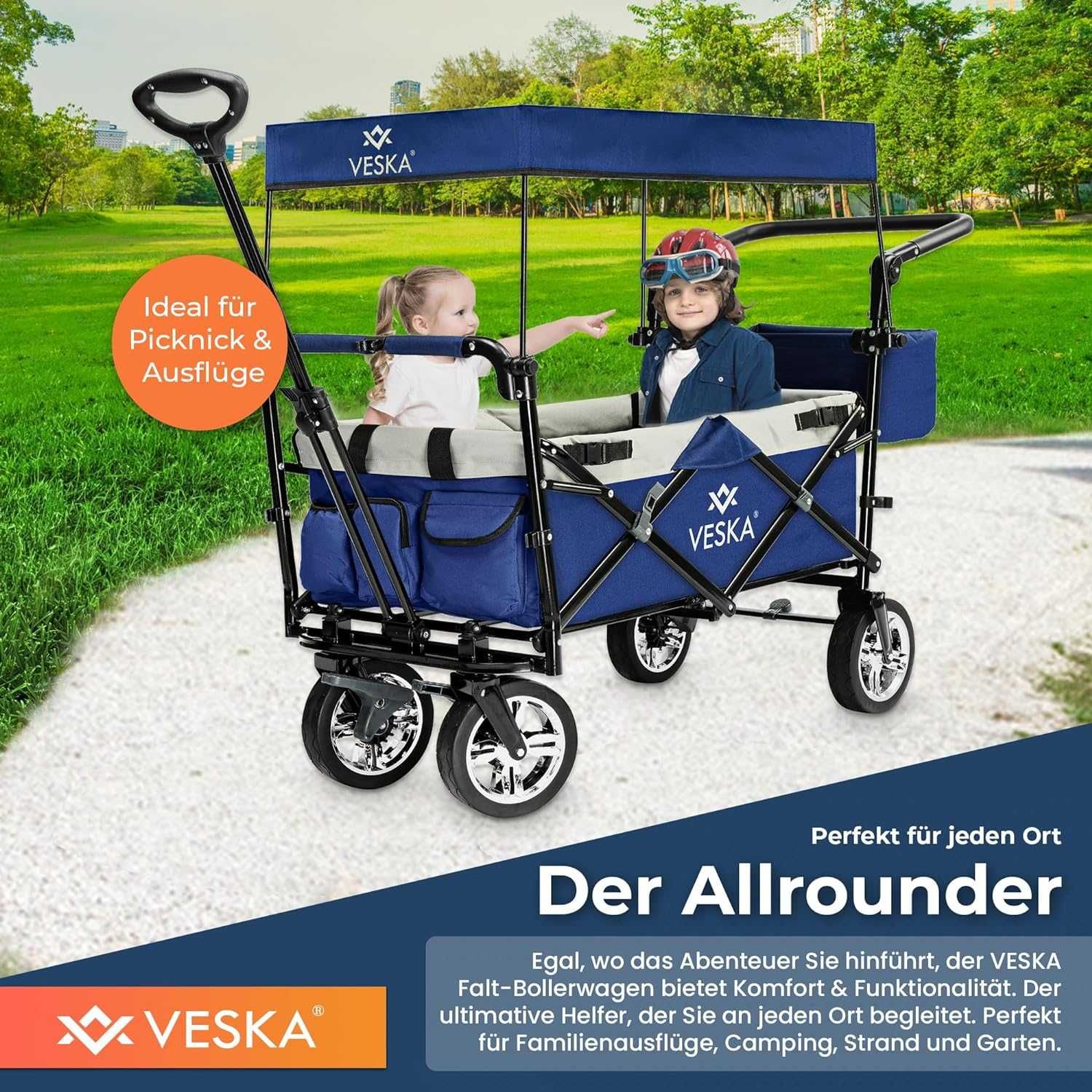 turystyczny ogrodowy wózek dziecięcy VESKA DE