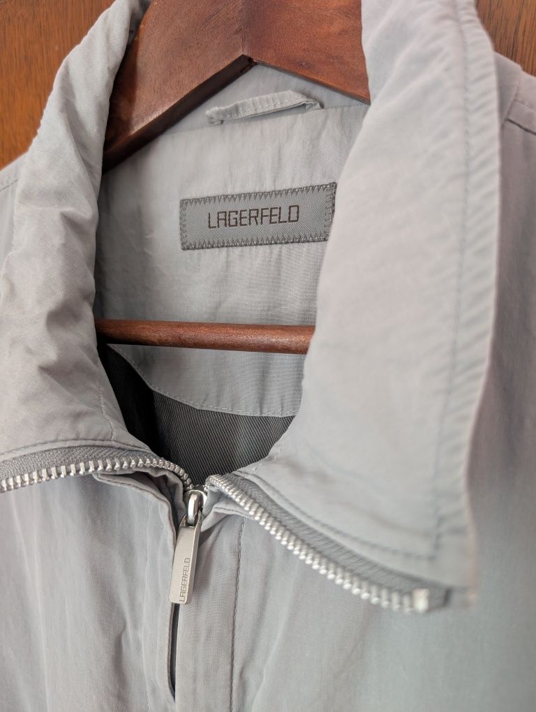 Kurtka wiosenna Lagerfeld - r. M (48) turkusowa / szara