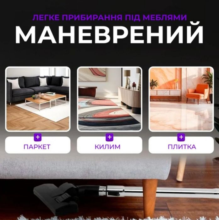 Пилосос ручний вертикальний вакуумний Sokany 13011