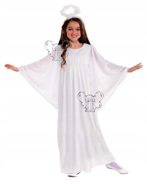 kostium anioła anioł duże rękawY 130- 140 Txl huser aur