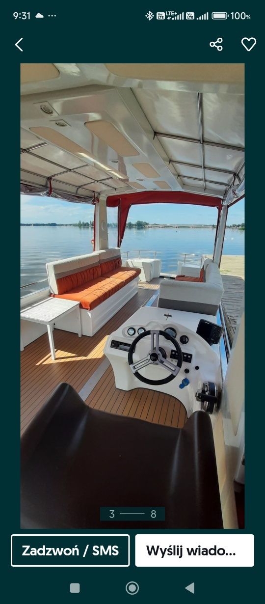 Houseboat 10 osobowy wynajem nad Zegrzem Czarter Zegrze