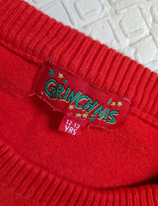 Новорічний Різдвяний светр GRINCHMAS хлопчик 12-13 р світшот батнік