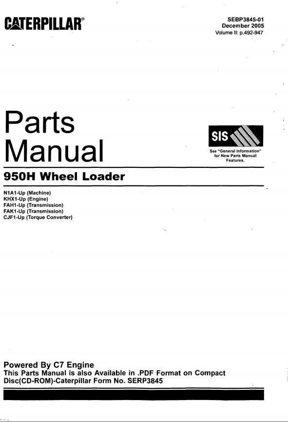 Katalog części Caterpillar Cat 950 H
