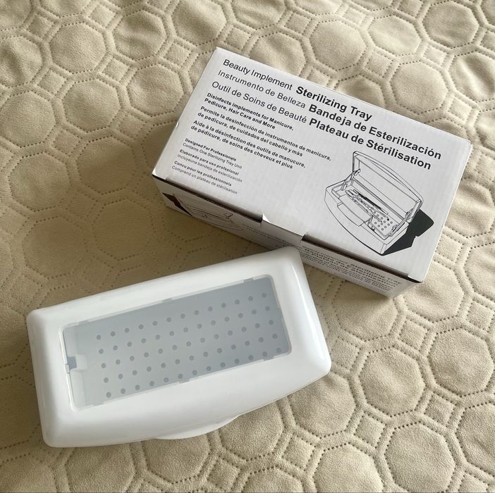 Контейнер для стерилізації та дизенфекції, чорні рукавиці розмір S