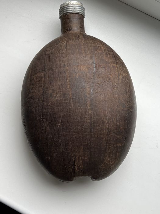 Немецкая фляга Вермахт Кокос Африканка 1942год