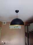 Lampa czarno miedziana