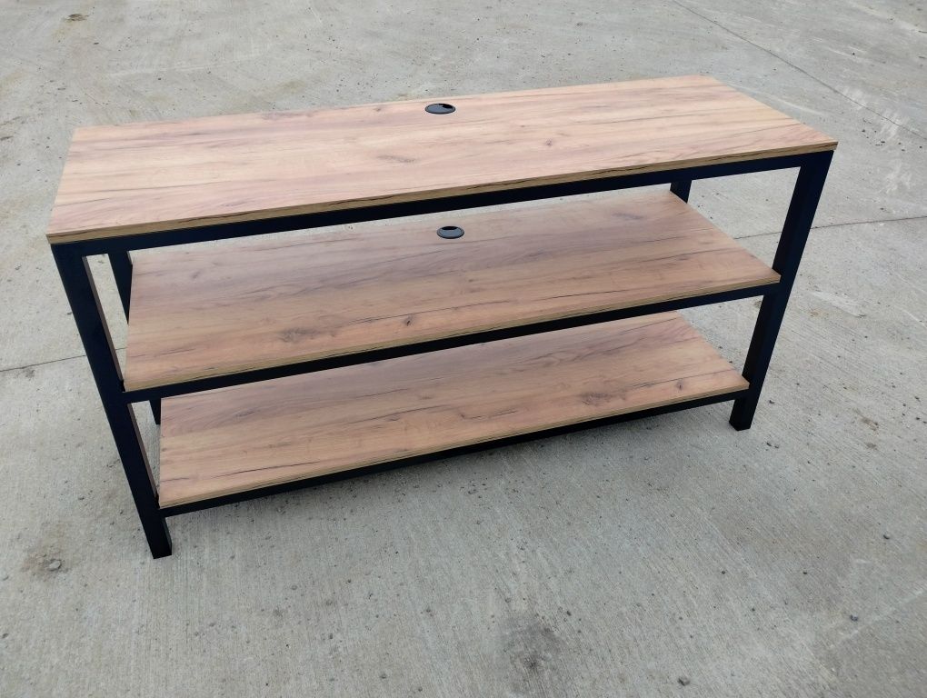 Szafka audio  Rtv Stolik HiFi na sprzęt pod zamówienie Dąb Loft komoda