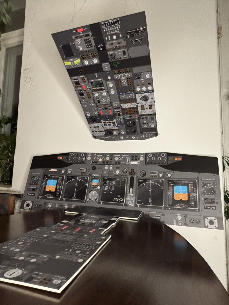 Mockup B737 Boeing 737 800 NG papierowy kokpit paper cockpit