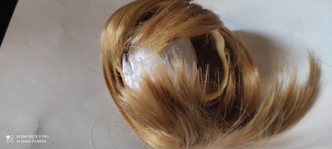 Peruka dla lalki bjd 1/3 rudawy blond