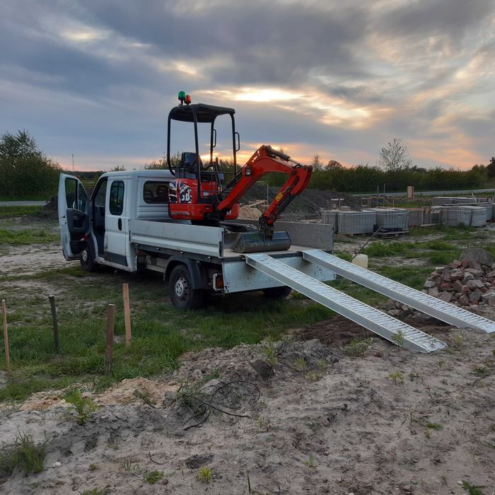 Minikoparka Cesja Leasing Koparka Kubota 1800kg 4łyżki Szybkozłącze