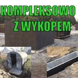 Betonowe-zbiorniki szamba 9m3 Piwniczki Kompleksowo z wykopem
