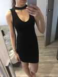 Sukienka czarna choker rozmiar S Pull and Bear