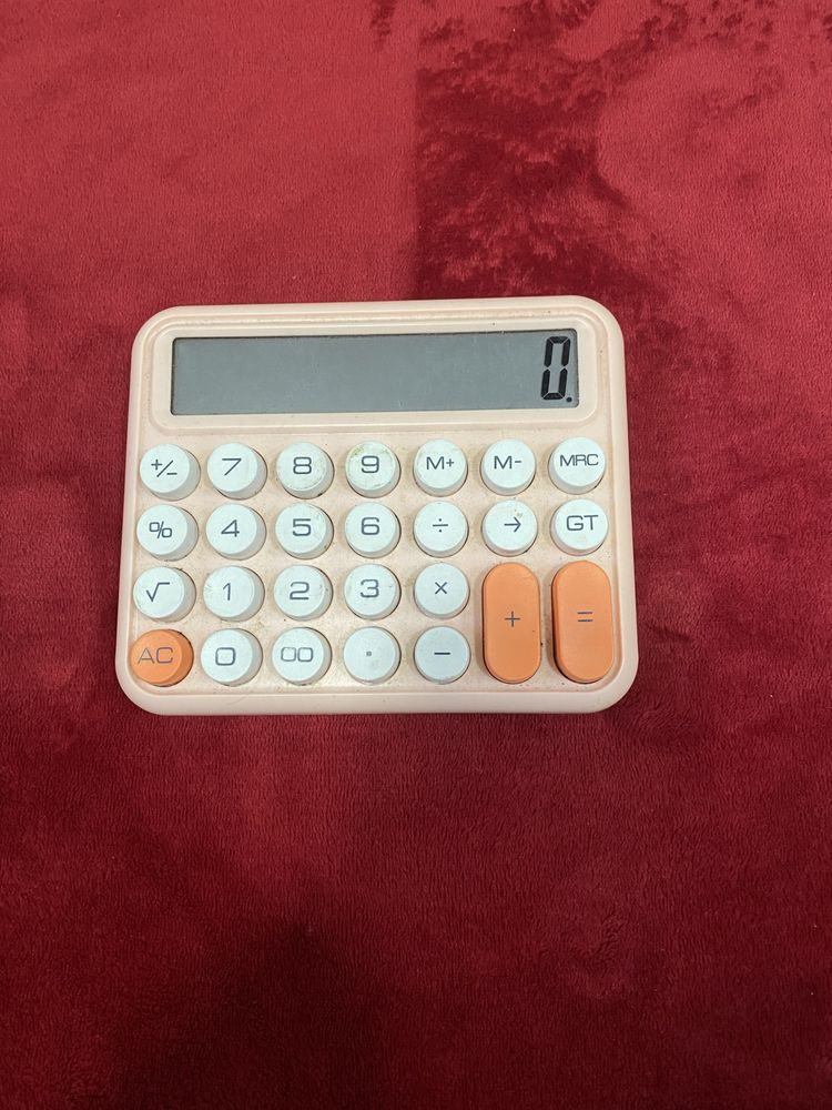 Calculadora de Mesa Grande Rosa