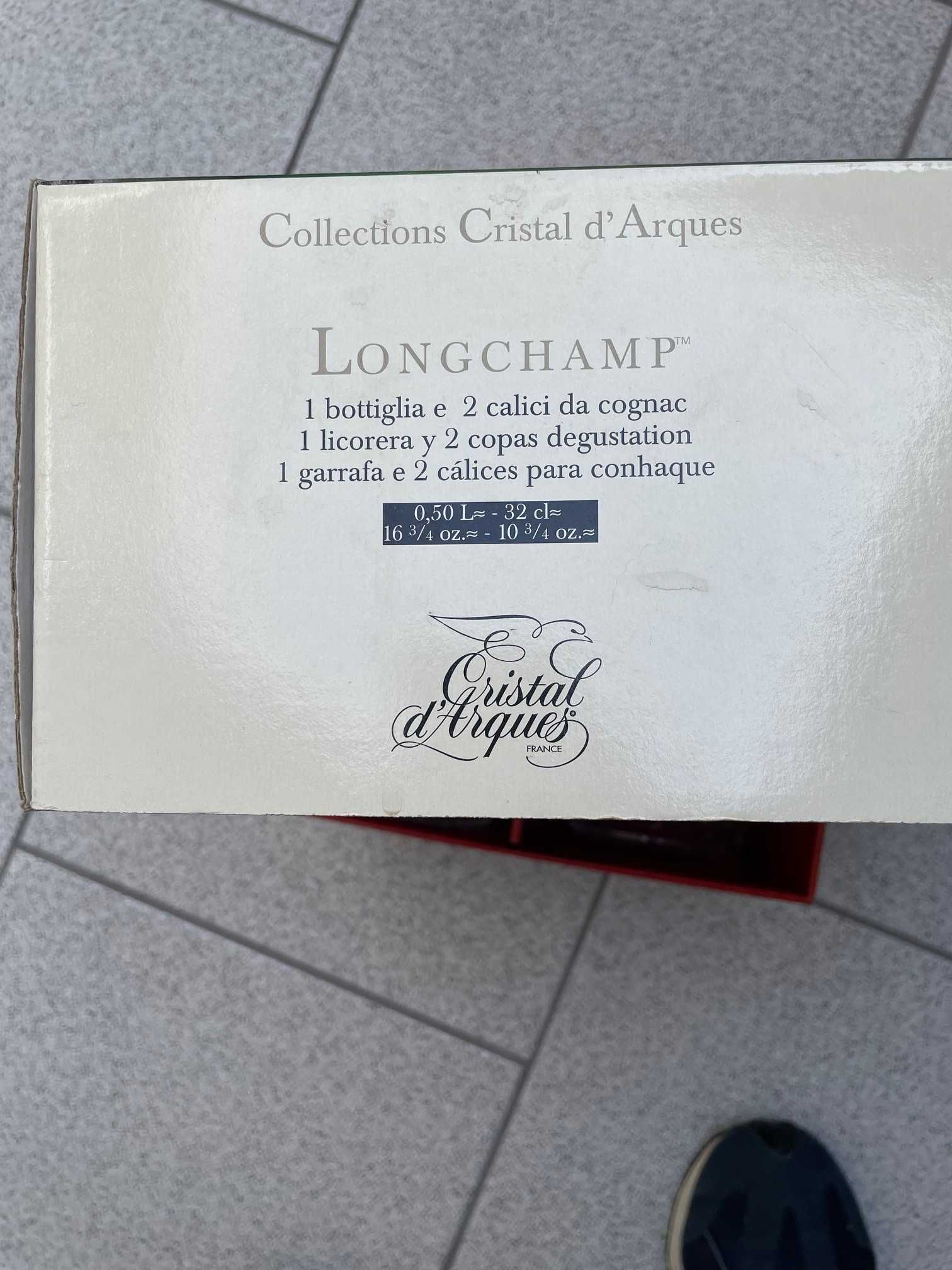 Garrafa e 2 cálices para licor Cristal D'Arques