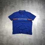 MĘSKA PREMIUM Granatowa Koszulka Polo Elegancka Logo Tommy Hilfiger