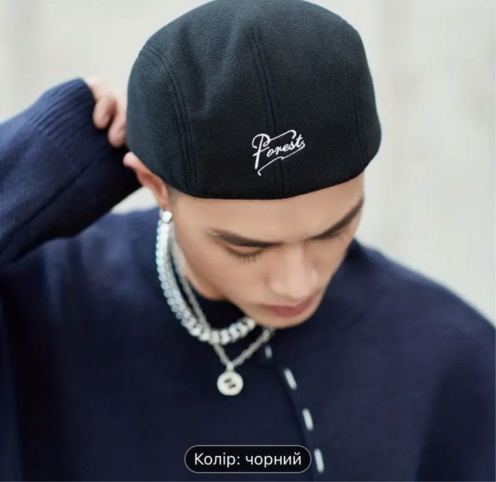 Берет чорний з надписом