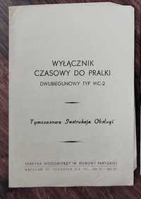 Instrukcja obsługi wyłącznika czasowego pralki PRL