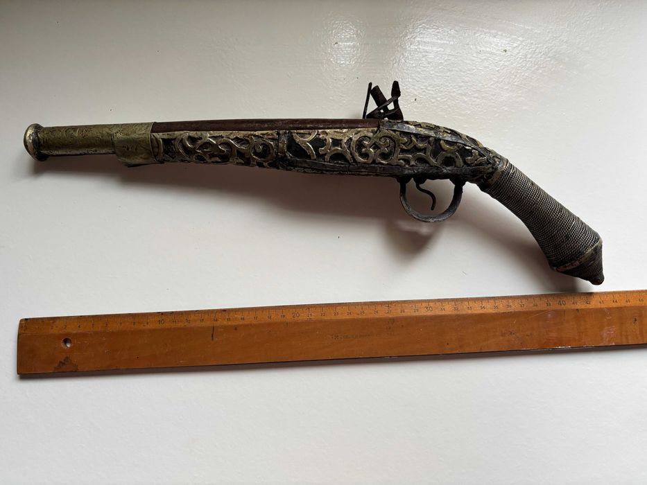 Pistola otomana original (séc. XVII-XVIII) peça rara de coleção