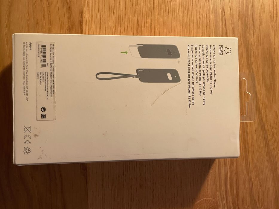 iPhone 12 | 12 PRO Leather Case Sleeve Blue ORYGINAŁ niebieski