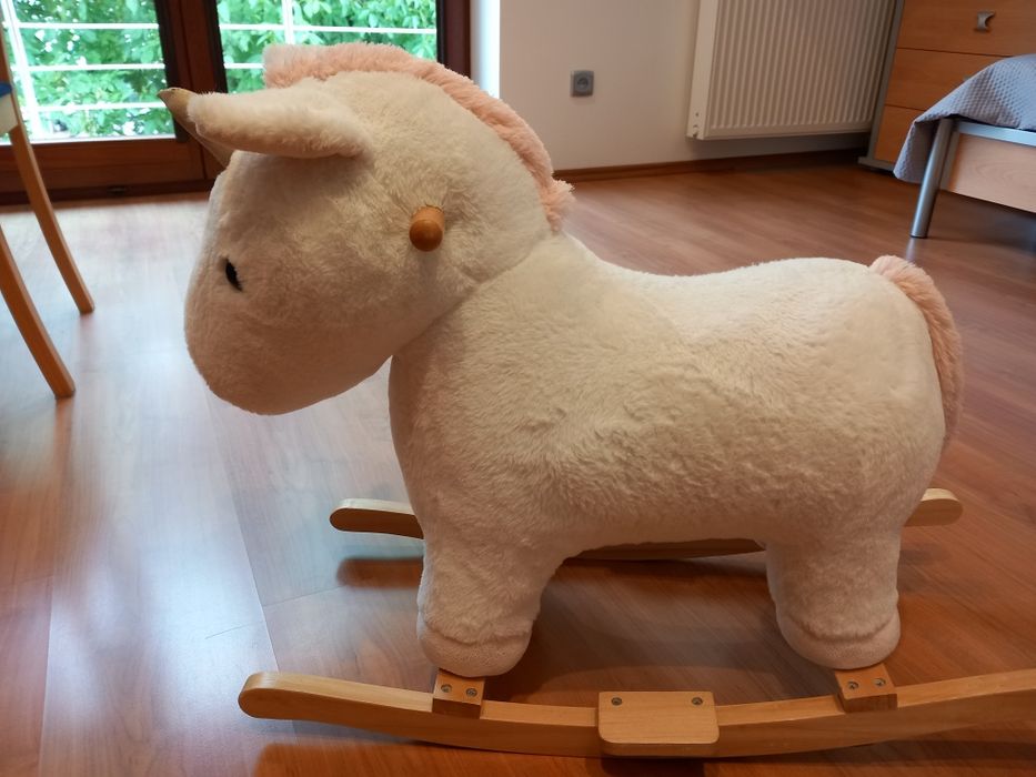 Jednorożec konik na biegunach Home&you drewniane płozy