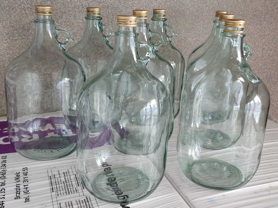 Gąsior, butelka, balon szklany 5L - na wino, nalewki, soki