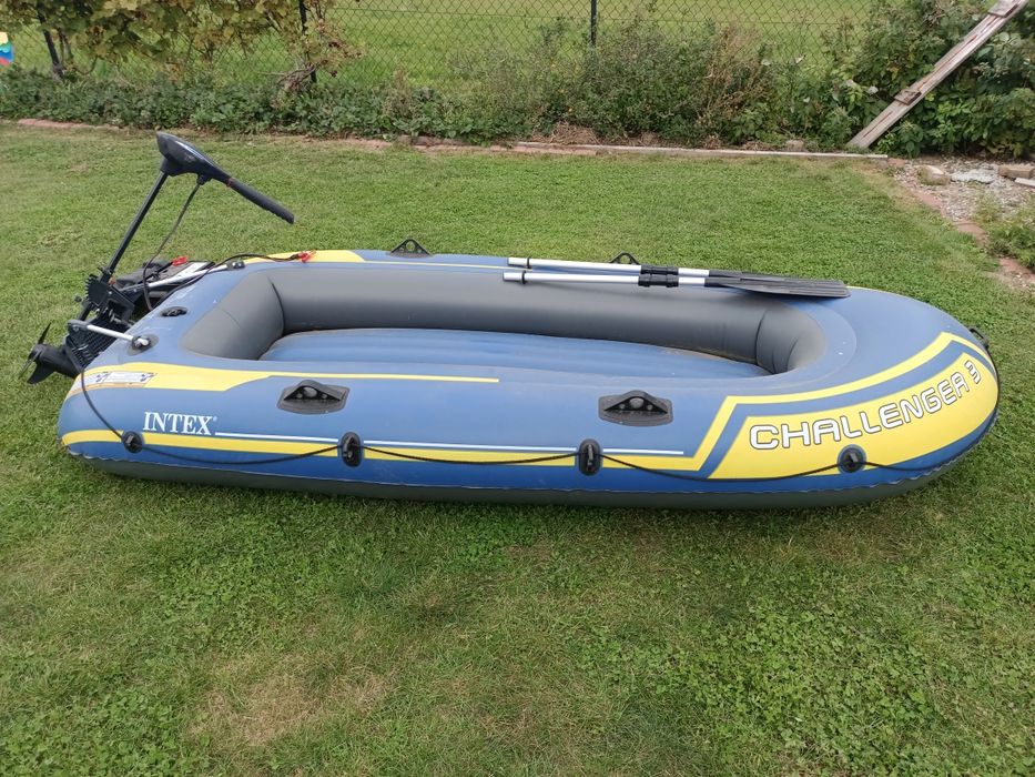 Ponton wędkarski intex 3 osobowy z silnikiem