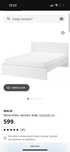 Łóżko białe 160  Malm Ikea